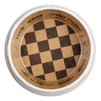 Tan Checker Chewy Vuiton Bowl - Cat or Dog Bowls: Medium