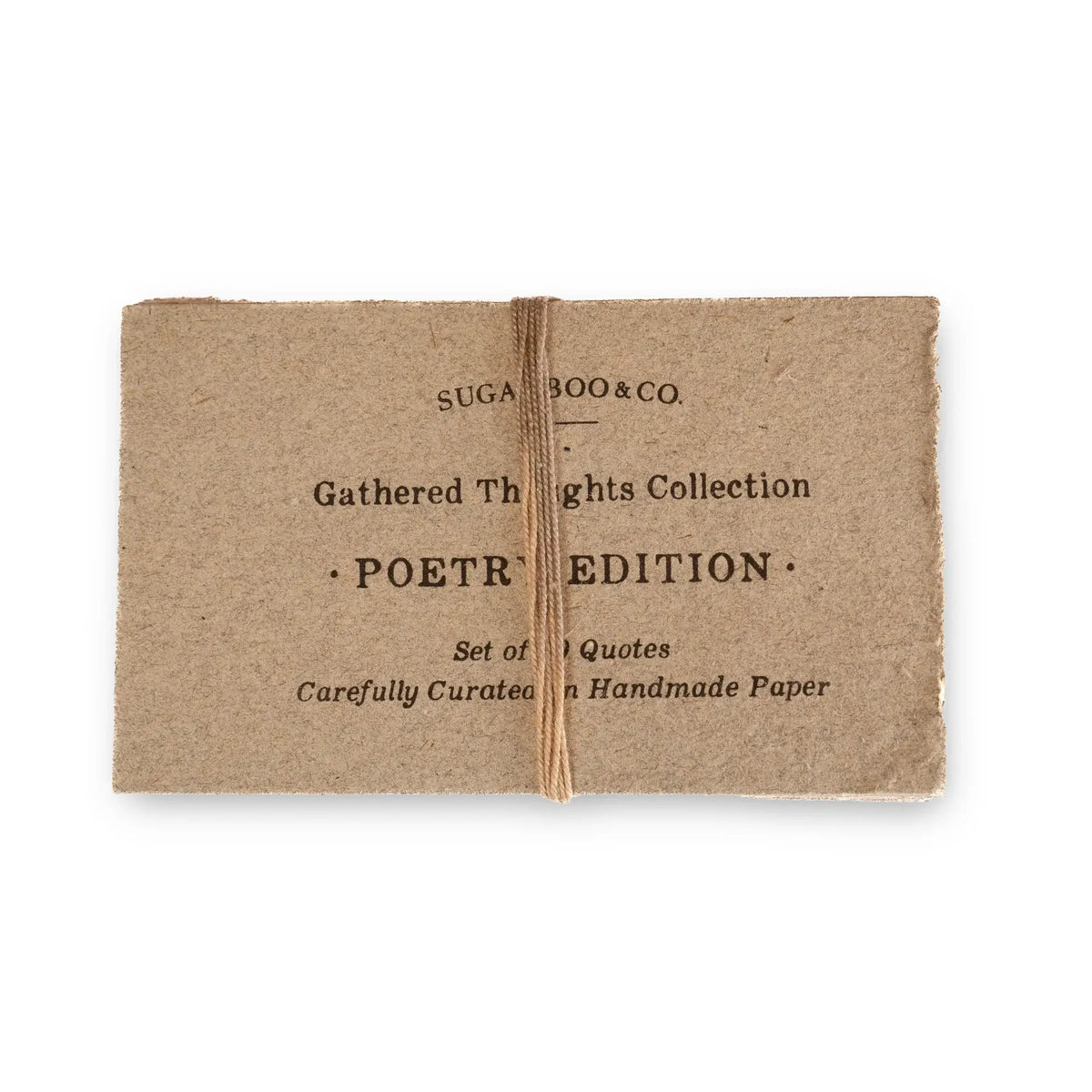 50 Gathered Thoughts of Poetry on Handmade Paper