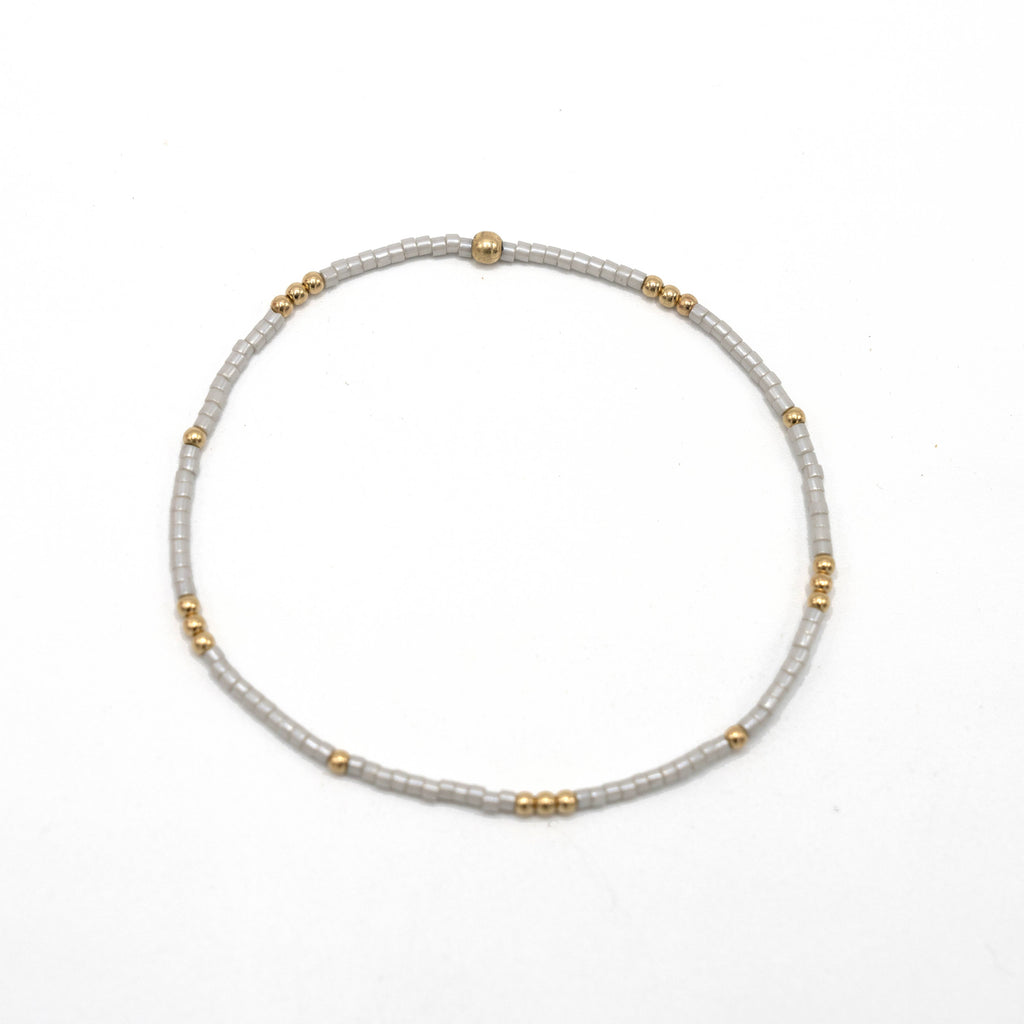 2mm Newport SILVER + Gold Filled Waterproof Bracelet: 7"