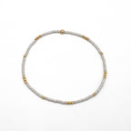 2mm Newport SILVER + Gold Filled Waterproof Bracelet: 7"