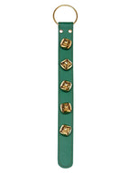 Sleigh Bell Strap with 5 Bells: Red / Nickel