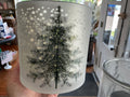 Frosted White Glass Christmas Tree Container - L