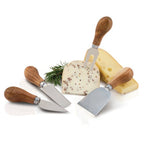 Acacia & Stainless Steel Gourmet Cheese Knives - Set of 4