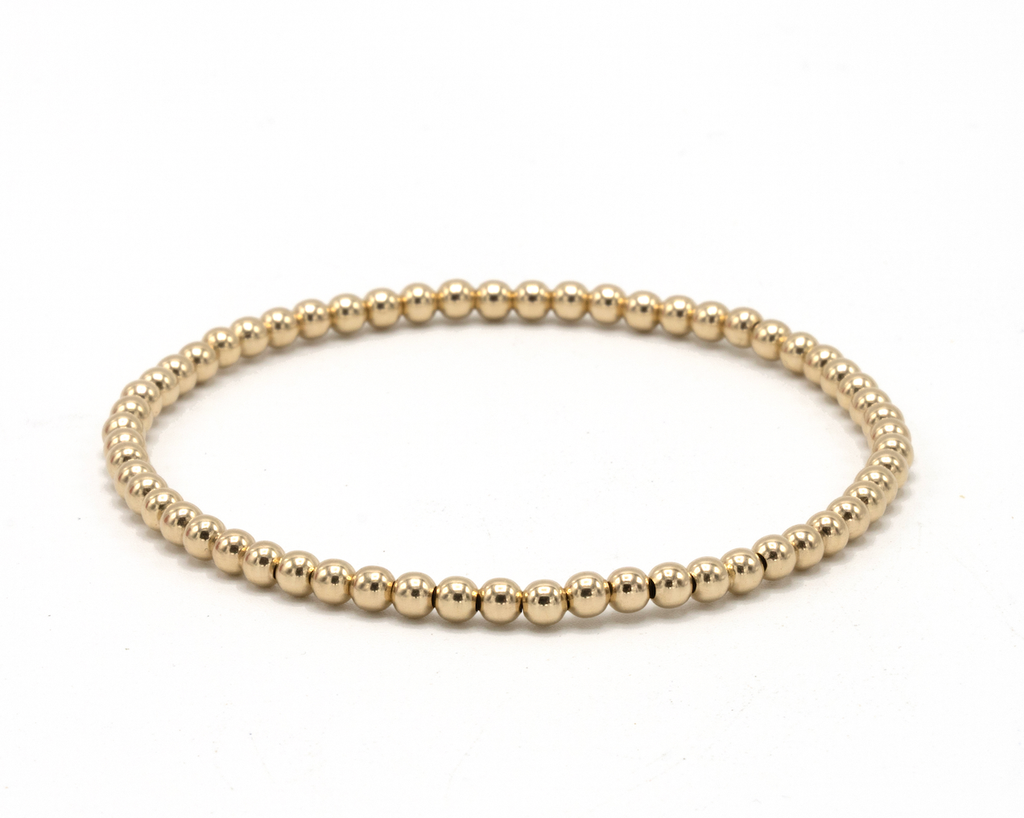 3mm Gold Filled Karma waterproof bracelet 6.5"-7"-7.25": 7"
