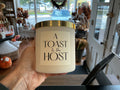 A toast to the host cashmere candle