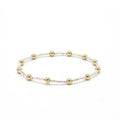 The Malibu Mix Collection 14k Gold-Filled and Sterling Beaded Bracelets: 7"