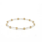 The Malibu Mix Collection 14k Gold-Filled and Sterling Beaded Bracelets: 7"