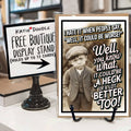 Funny Sympathy Greeting Cards with Card Display Stand: No
