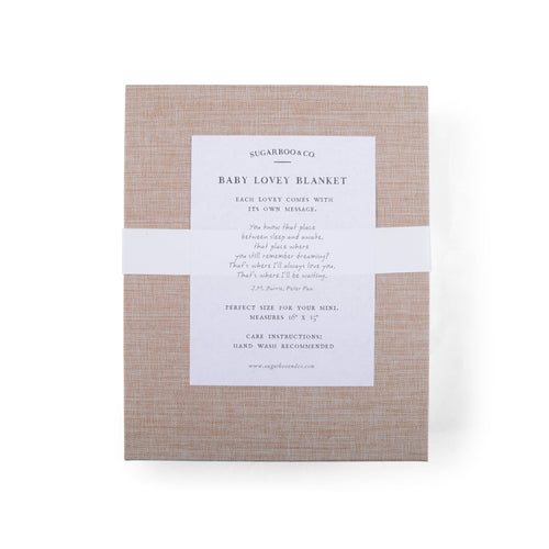 "Angels are watching" Bear Baby Lovey Blanket: White / Angels are Watching
