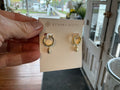 Mini ellie wide huggie gold bright opal