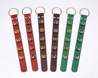 Sleigh Bell Strap with 5 Bells: Red / Nickel