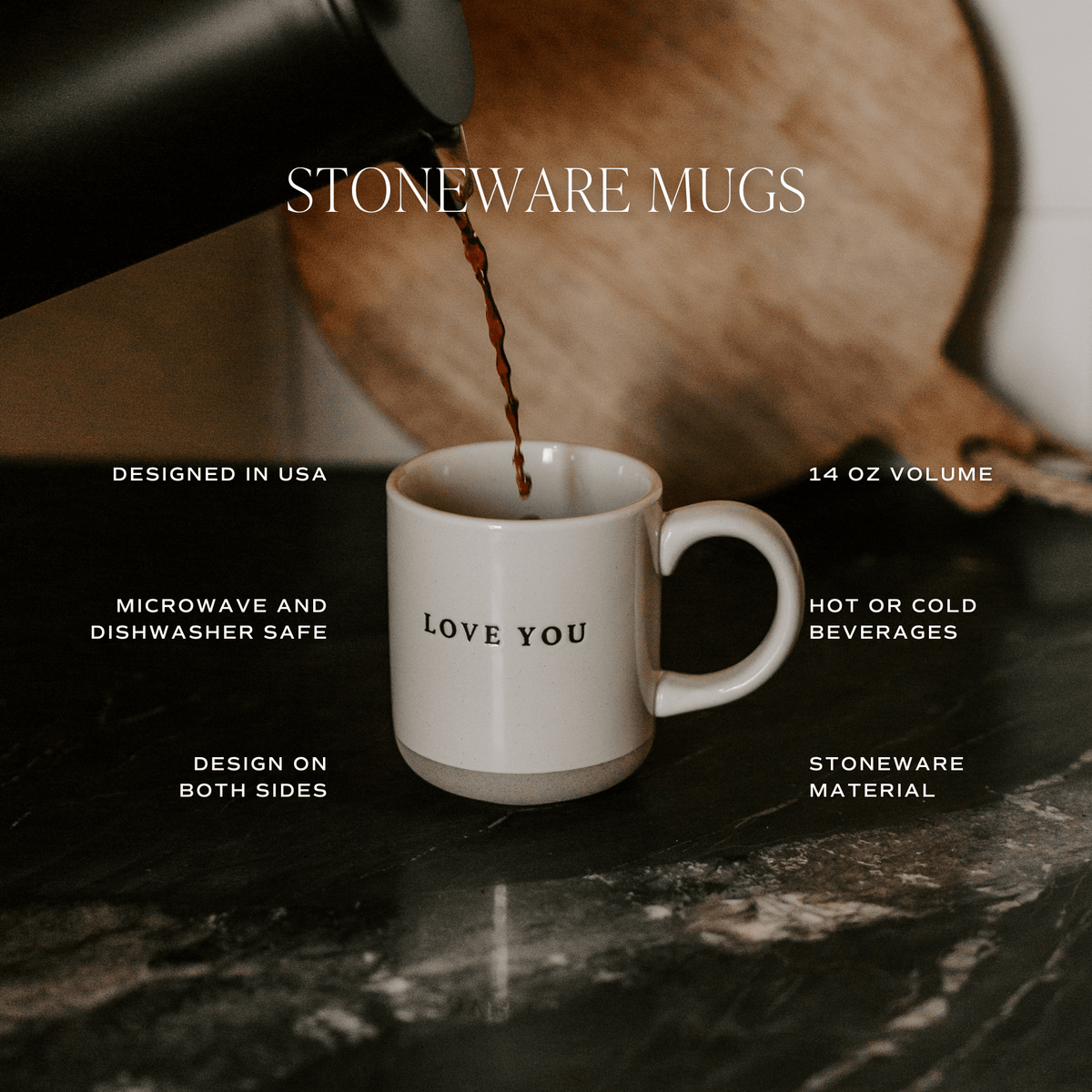 *NEW* Heart Pink Stoneware Coffee Mug - Valentine's Day Gift