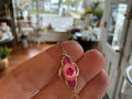 Abbie mdln gold brc hot pink mix