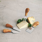 Acacia & Stainless Steel Gourmet Cheese Knives - Set of 4