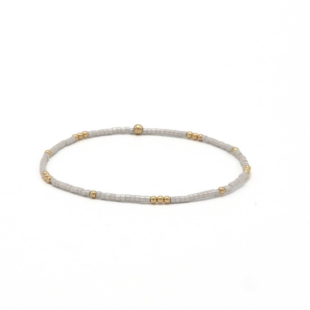 2mm Newport SILVER + Gold Filled Waterproof Bracelet: 7"