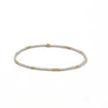2mm Newport SILVER + Gold Filled Waterproof Bracelet: 7"