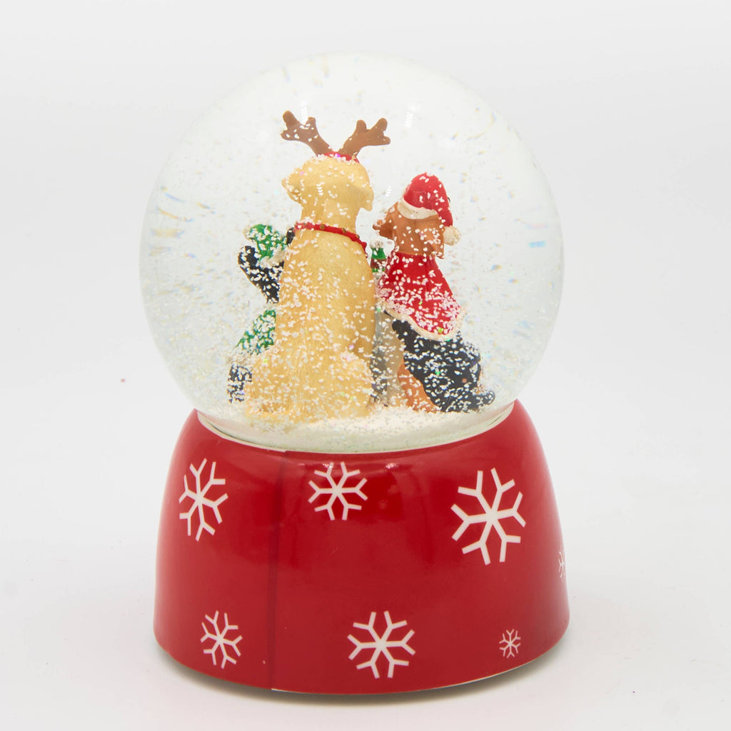 Musical Christmas Glitterdome, "Happy Pawlidays"