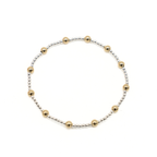 The Malibu Mix Collection 14k Gold-Filled and Sterling Beaded Bracelets: 7"