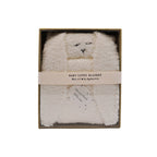 "You are loved, little one." Bunny Baby Lovey Blanket: White / You are Loved, Little One