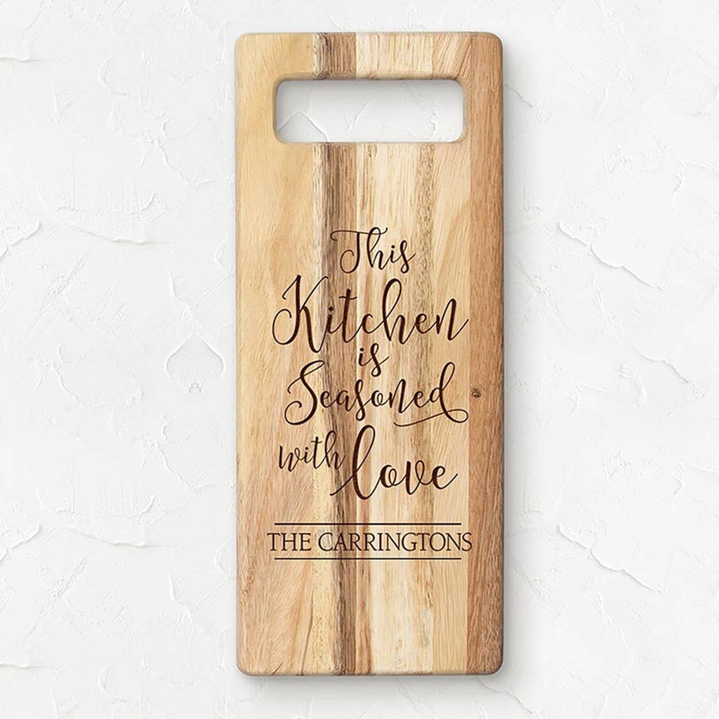 Acacia Cutting Board - This Kitchen is Seasoned - 15" H: 6.25" W x 15" H