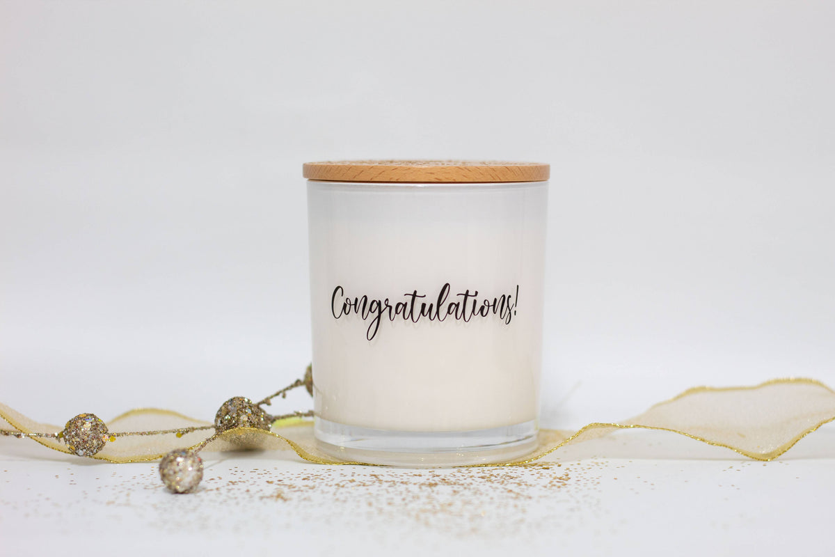 Congratulations Celebration Soy Candle: Prosecco Fizz