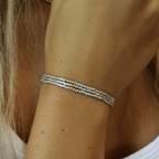 2mm Newport SILVER + Gold Filled Waterproof Bracelet: 7"