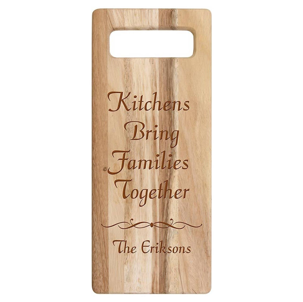 Acacia Cutting Board - This Kitchen is Seasoned - 15" H: 6.25" W x 15" H