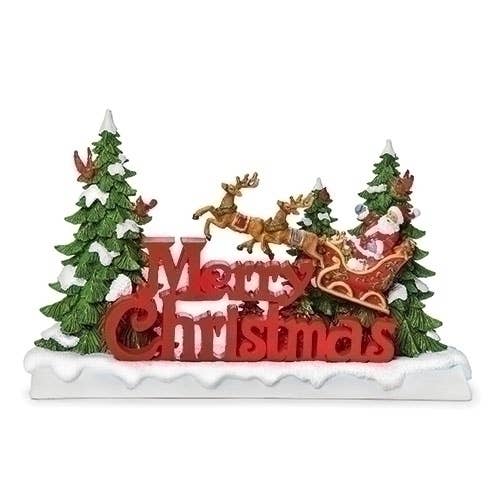 Santa in Sleigh “Merry Christmas” Figure