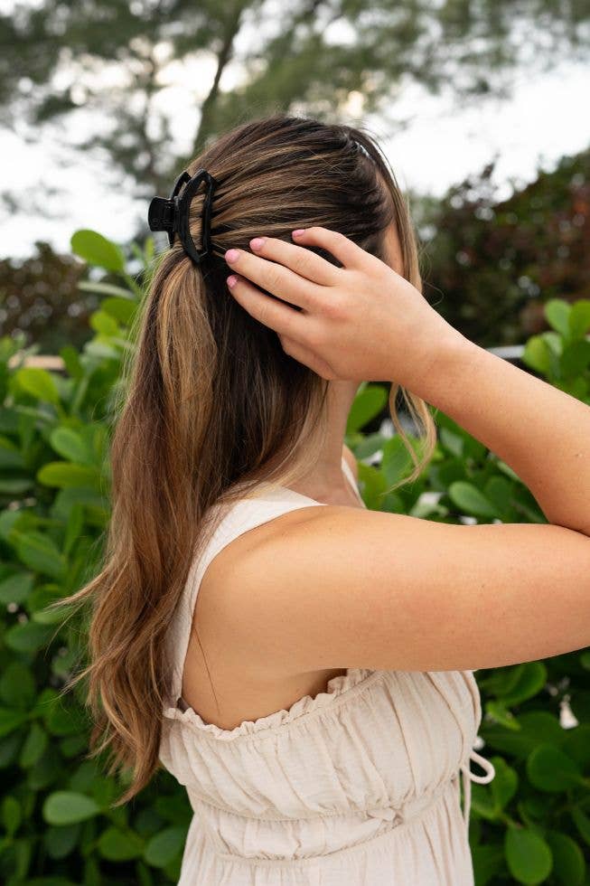 Open Hair Clip | Small | Jet Black