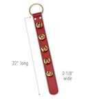 Sleigh Bell Strap with 5 Bells: Red / Nickel