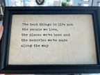 6” High Wood Framed Wall Decor, Black & White