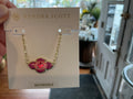 Abbie medallion pndt gold hot pink mix