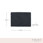 Black Slate Appetizer Plates w/ Natural Edges - Set of 4