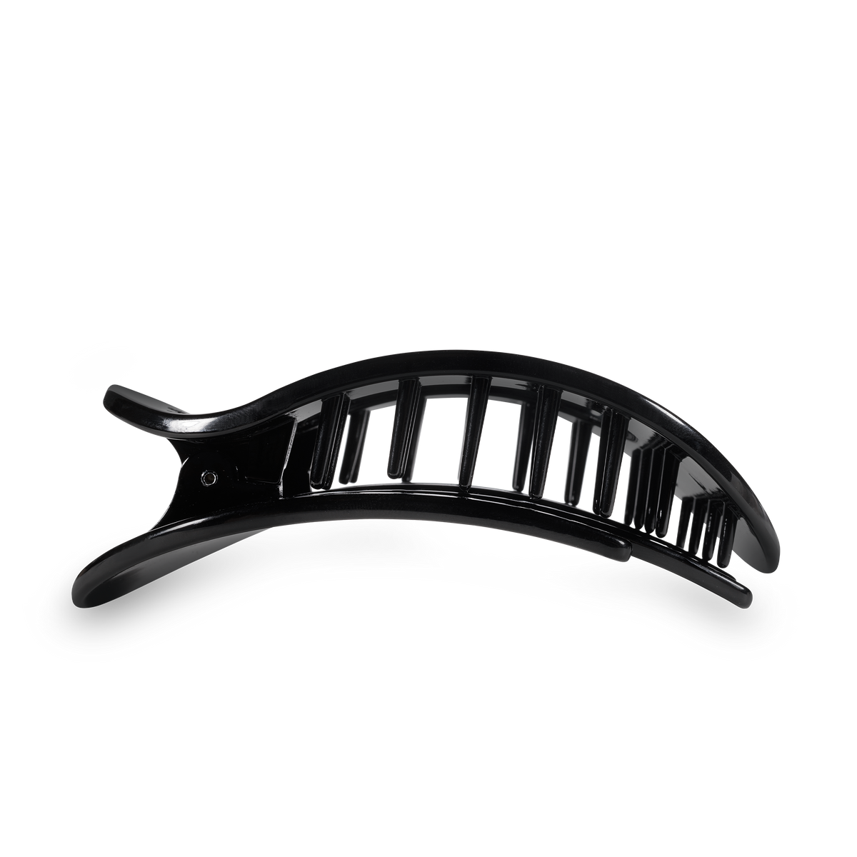 Round Flat Hair Clip | Large | Jet Black