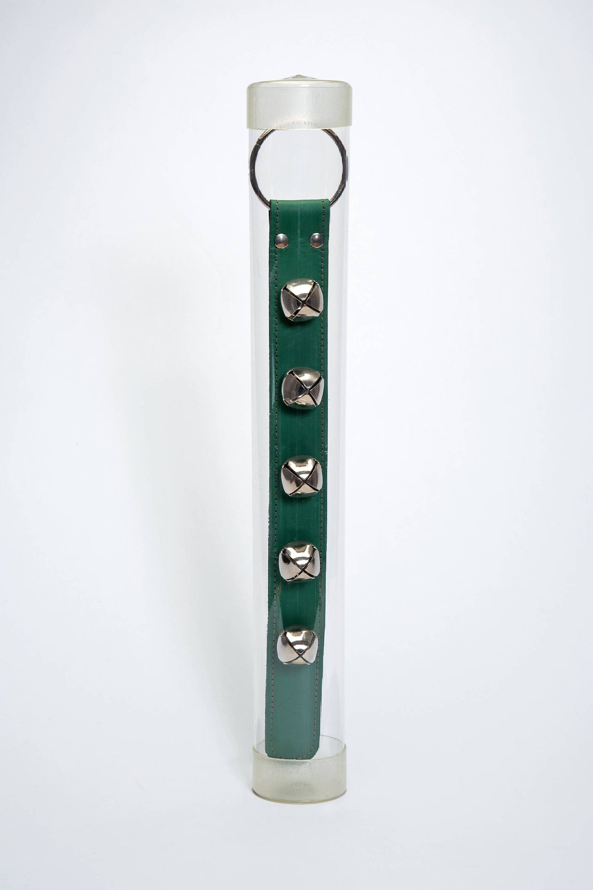 Sleigh Bell Strap with 5 Bells: Red / Nickel