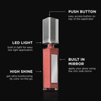 Push Button Pure Illumination Light Up Lip Gloss: Party Girl Pink