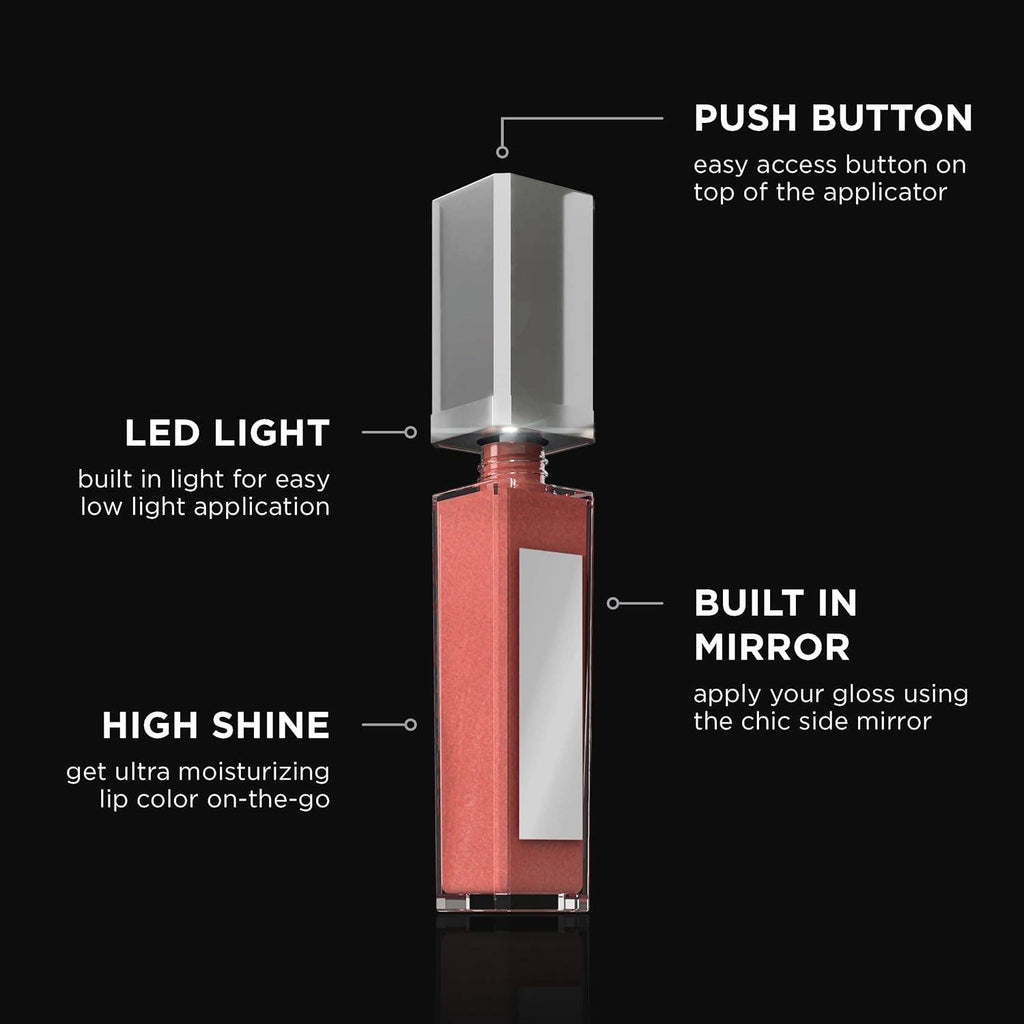 Push Button Pure Illumination Light Up Lip Gloss: Pouty Pink