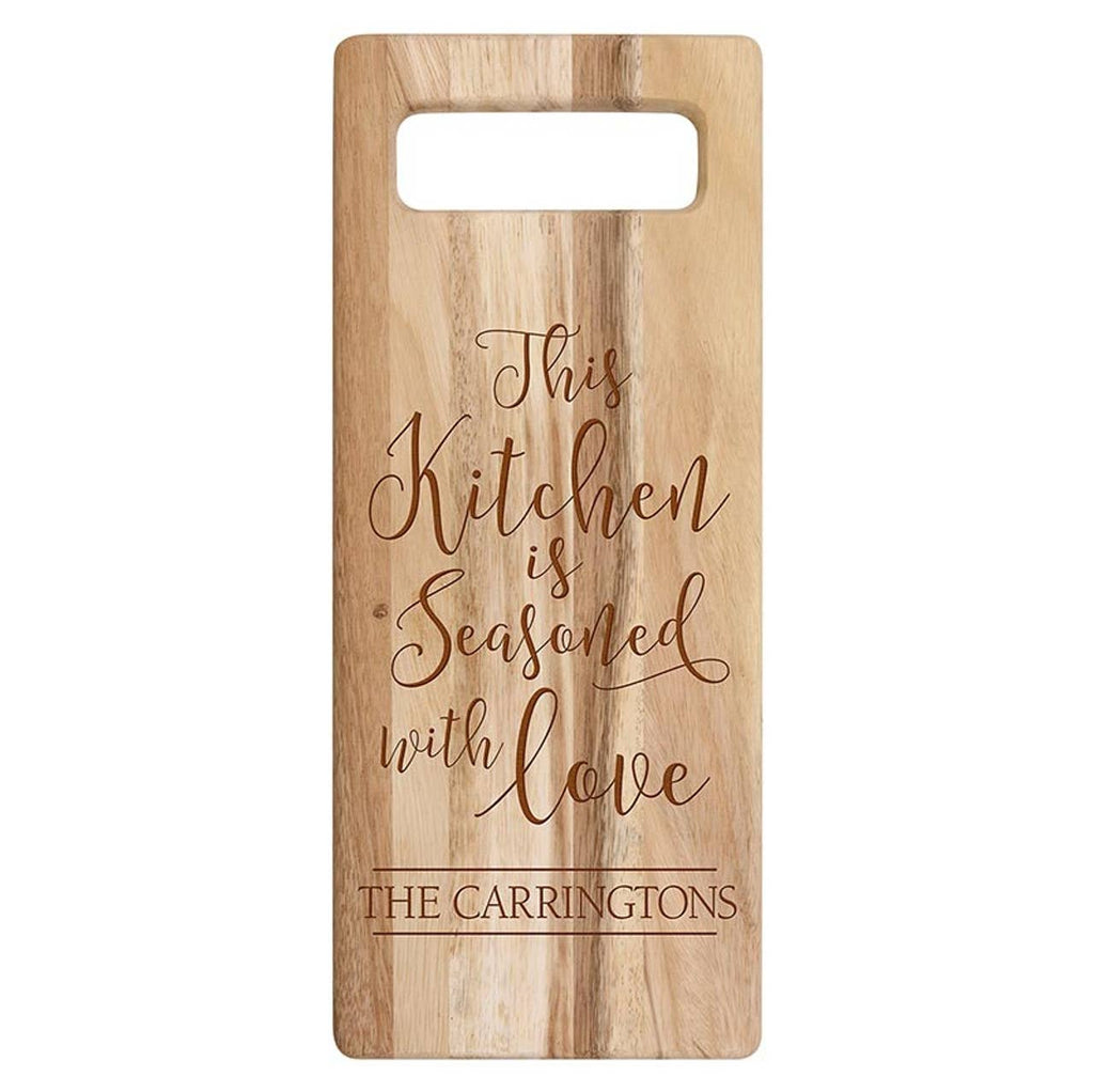 Acacia Cutting Board - This Kitchen is Seasoned - 15" H: 6.25" W x 15" H
