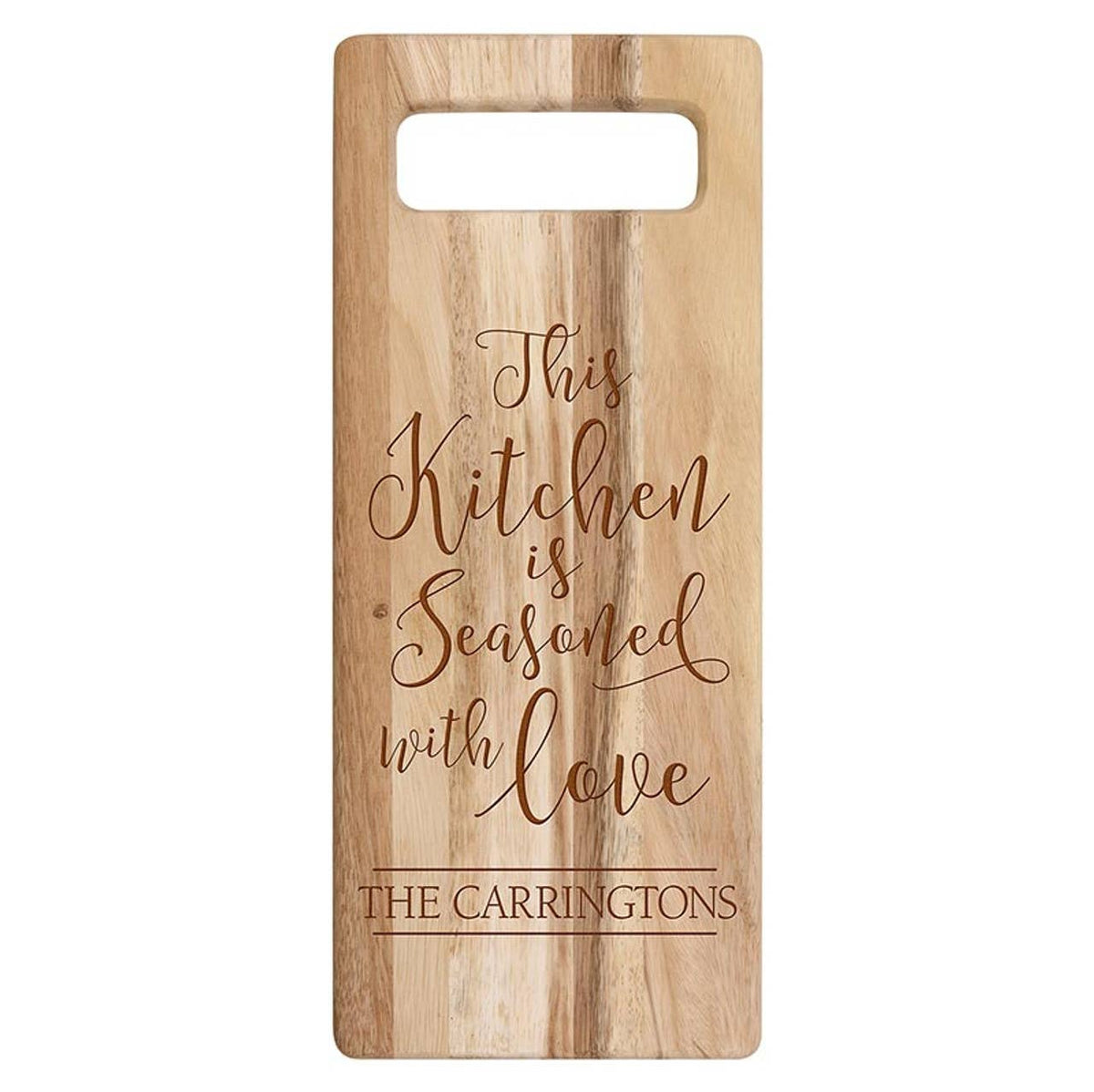 Acacia Cutting Board - This Kitchen is Seasoned - 15" H: 6.25" W x 15" H
