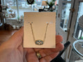 Elisa luxe pendant gold light blue