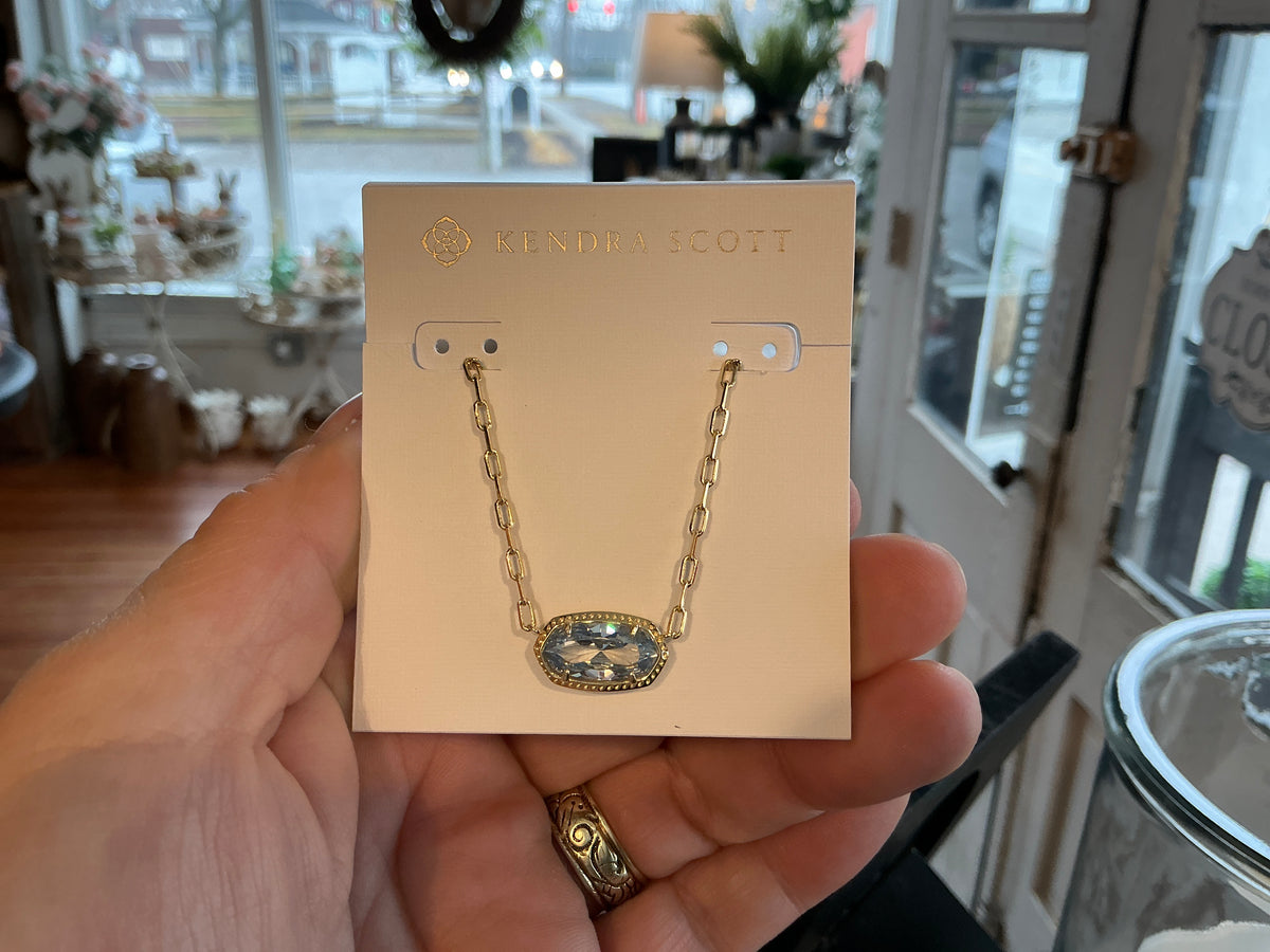 Elisa luxe pendant gold light blue