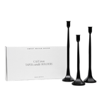 Cast Iron Taper Candle Holders, Set of 3 - Home Decor