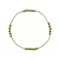 The Hamptons Mix 2x4 Sterling Silver and 14k Gold-Filled Beaded Bracelet: 7"