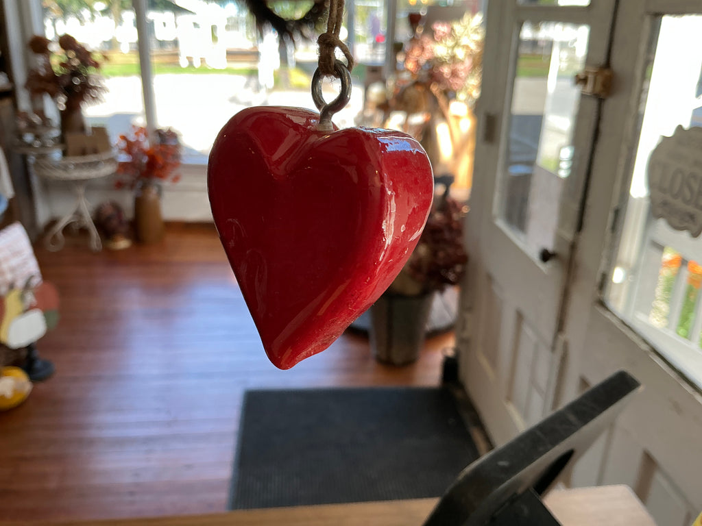 Mini Wooden Heart Ornament