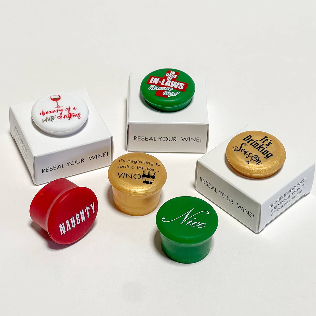 Wine Cap Counter Display | Christmas Wine Stoppers