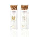 Crystal Huggie Hoop Earrings: 18K Gold Vermeil / Crystal