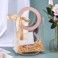 3 Color Transparent Thick PVC gift Bag w/ Ring Circle Handle: Pink / Large