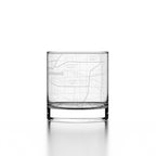 Cleveland OH Map Rocks Whiskey Glass