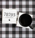 Personalized Farmhouse Zip Code Coaster