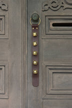 Sleigh Bell Strap with 5 Bells: Red / Nickel